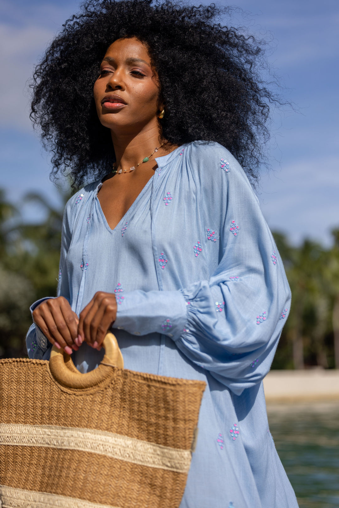 Robe Courte Fluide à Sequins Noko - Taille unique: 36 au 42