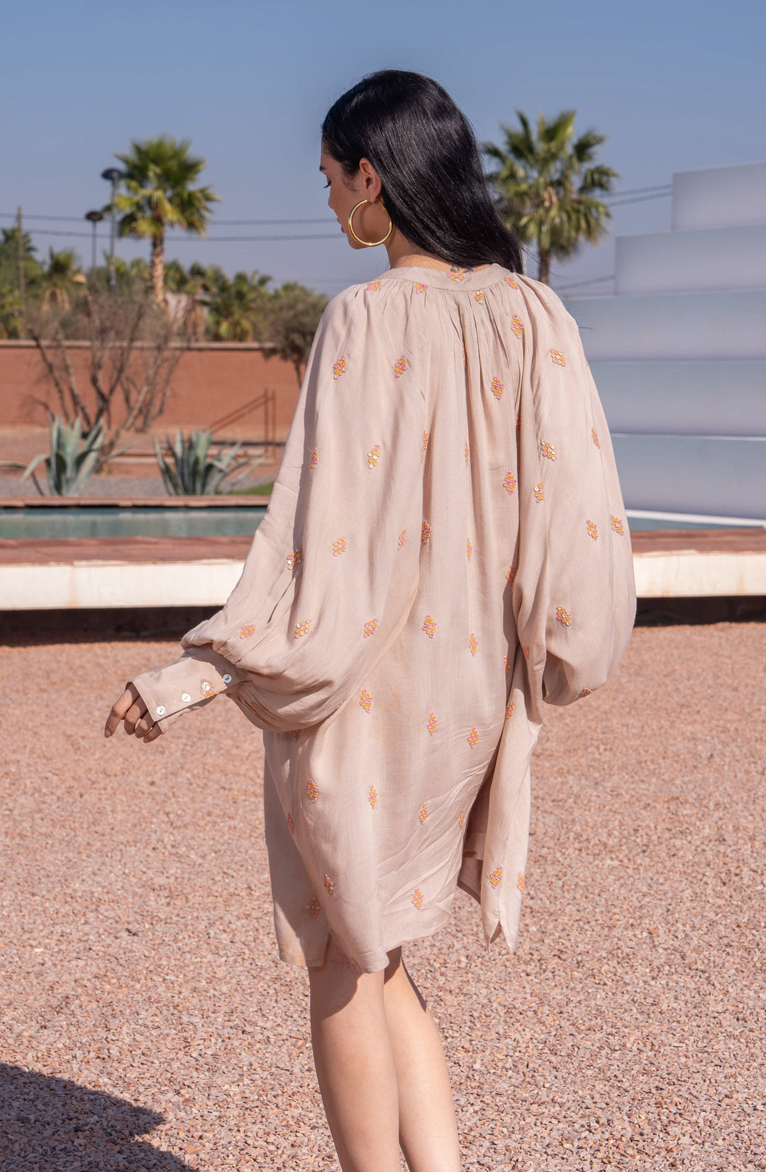 Robe Courte Fluide à Sequins Noko - Taille unique: 36 au 42