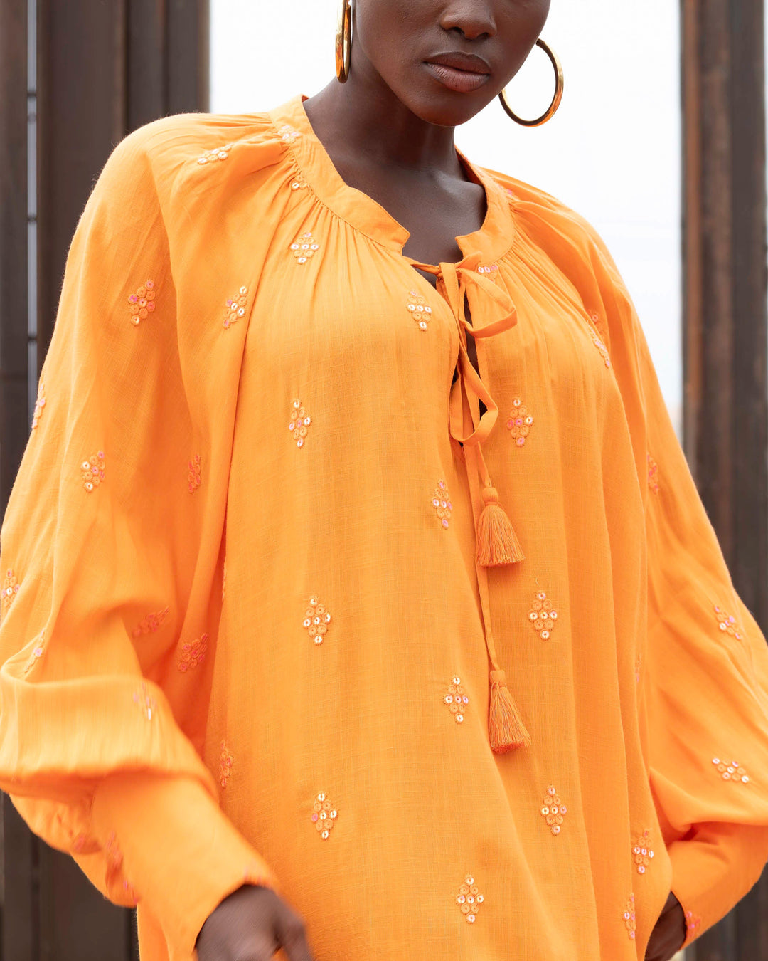 Robe Courte Fluide à Sequins Noko - Taille unique: 36 au 42