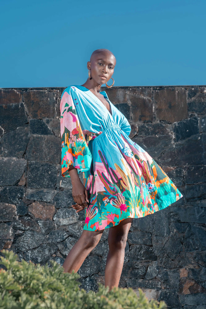 Robe courte imprimée Pize - Robes