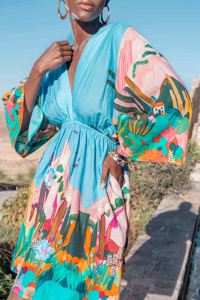 Robe courte imprimée Pize - Robes