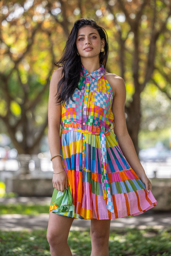 Robe Courte Sans Manches Col V Perou - Taille unique 36-44