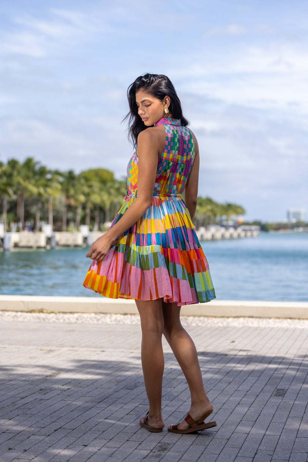 Robe Courte Sans Manches Col V Perou - Taille unique 36-44