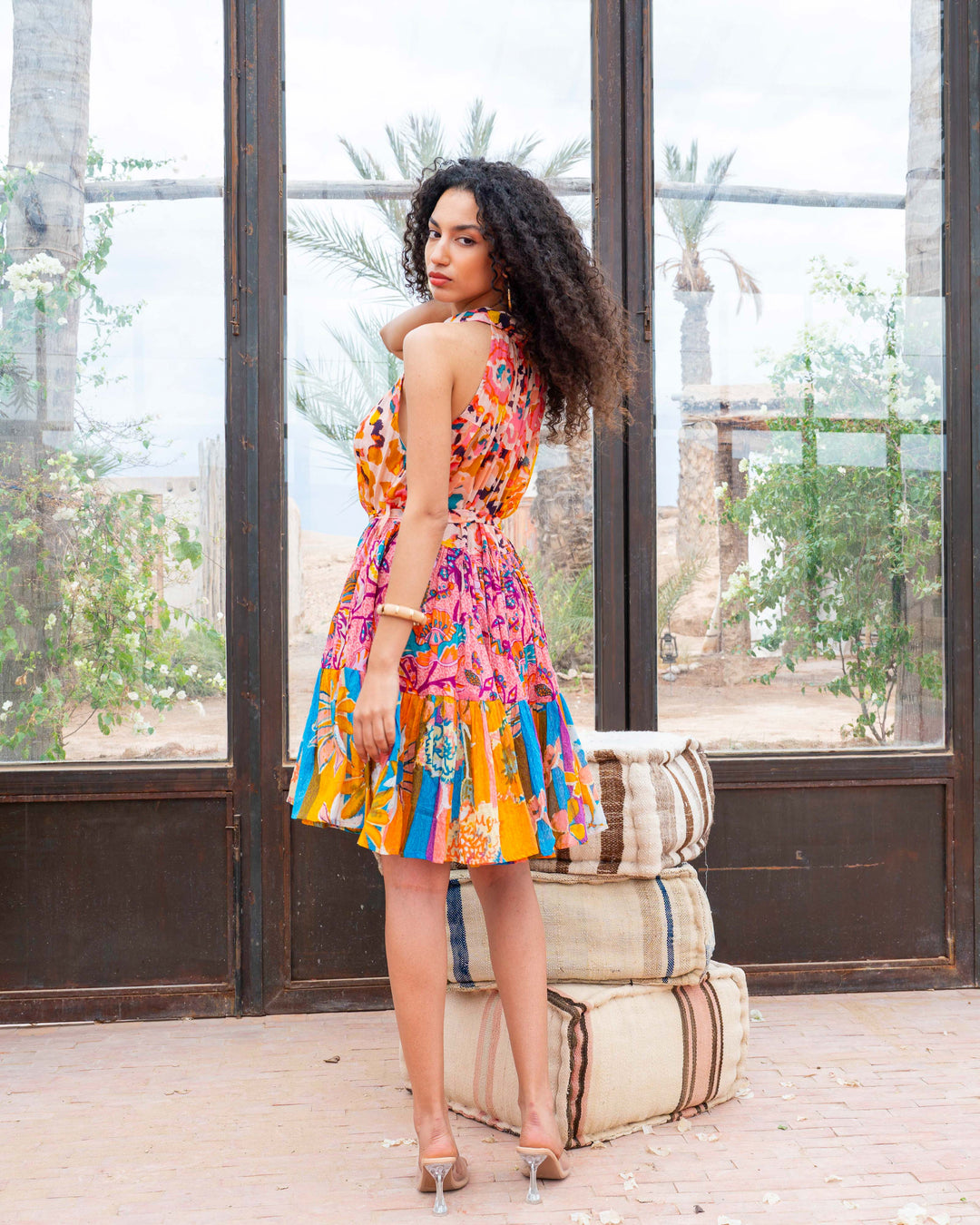 Robe Courte Sans Manches Col V Perou - Taille unique 36-44
