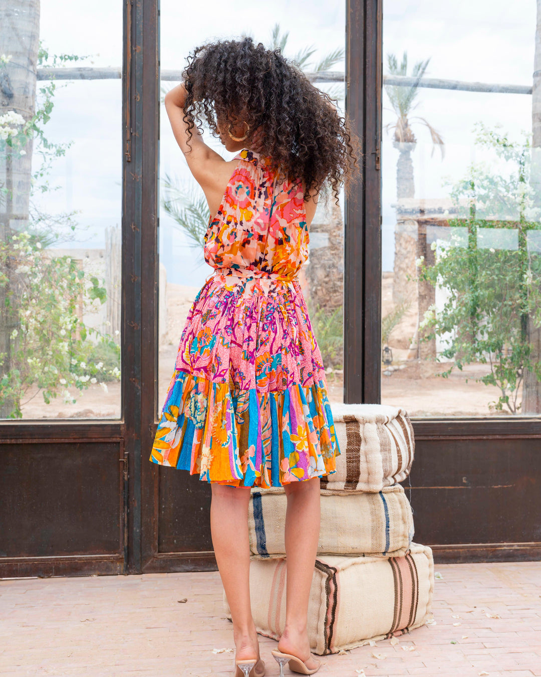 Robe Courte Sans Manches Col V Perou - Taille unique 36-44