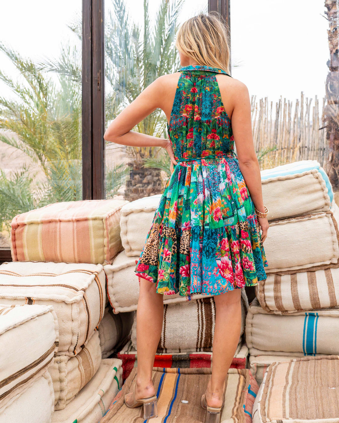 Robe Courte Sans Manches Col V Perou - Taille unique 36-44
