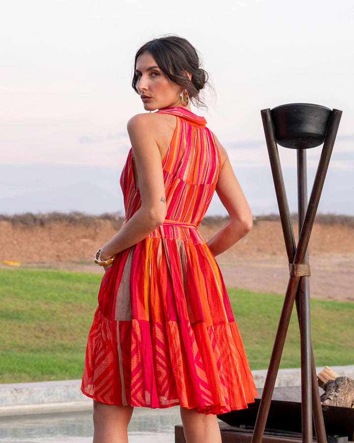 Robe Courte Sans Manches Col V Perou - Taille unique 36-44