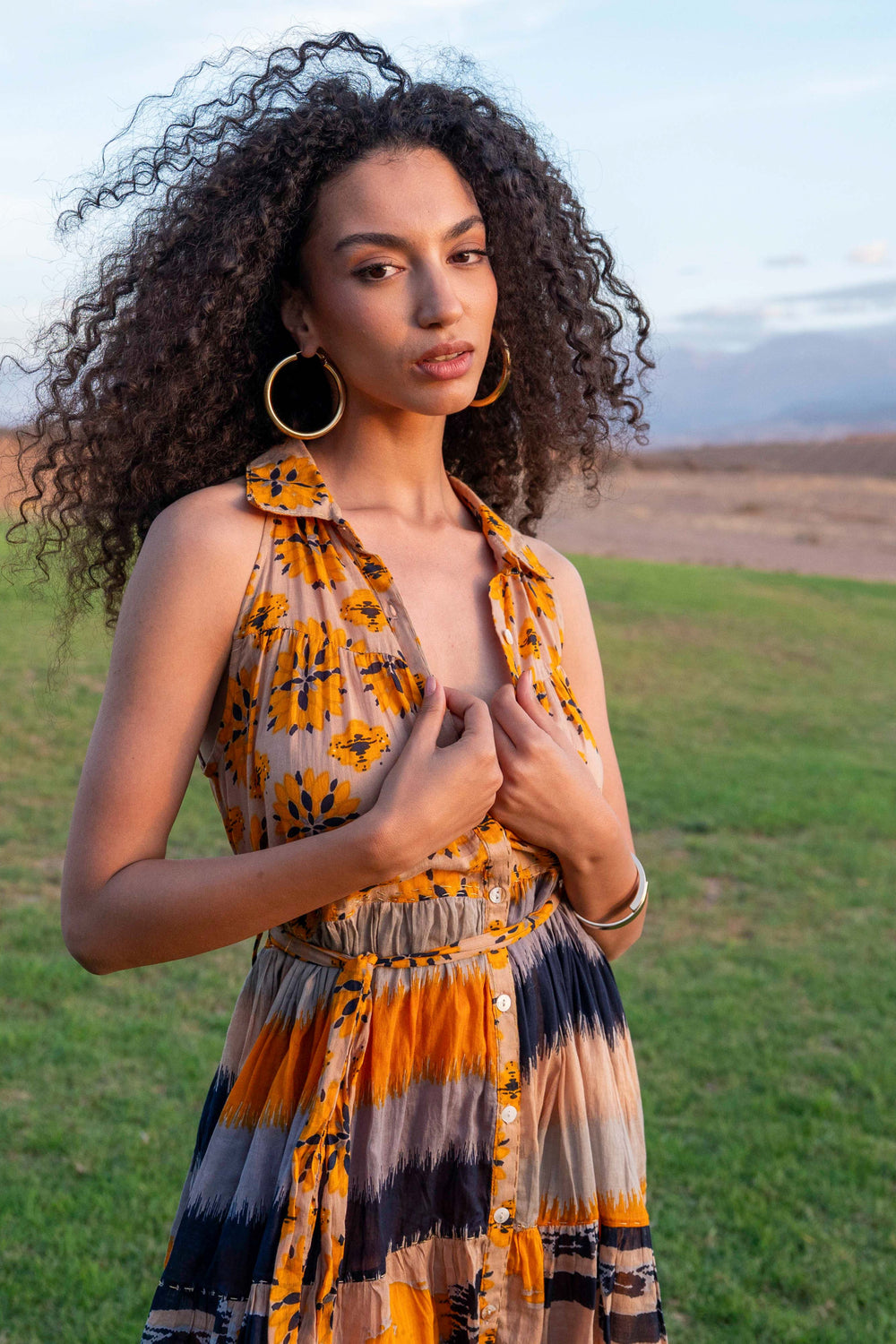 Robe Courte Sans Manches Col V Perou - Taille unique 36-44