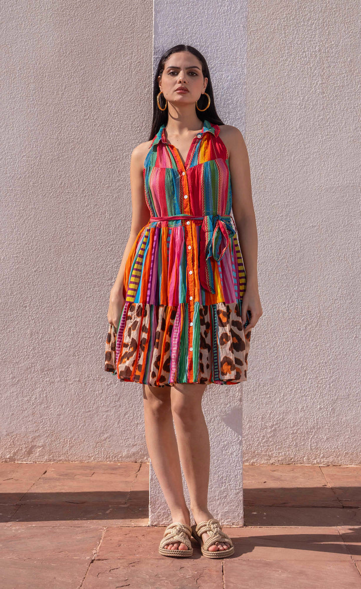 Robe Courte Sans Manches Col V Perou - Taille unique 36-44