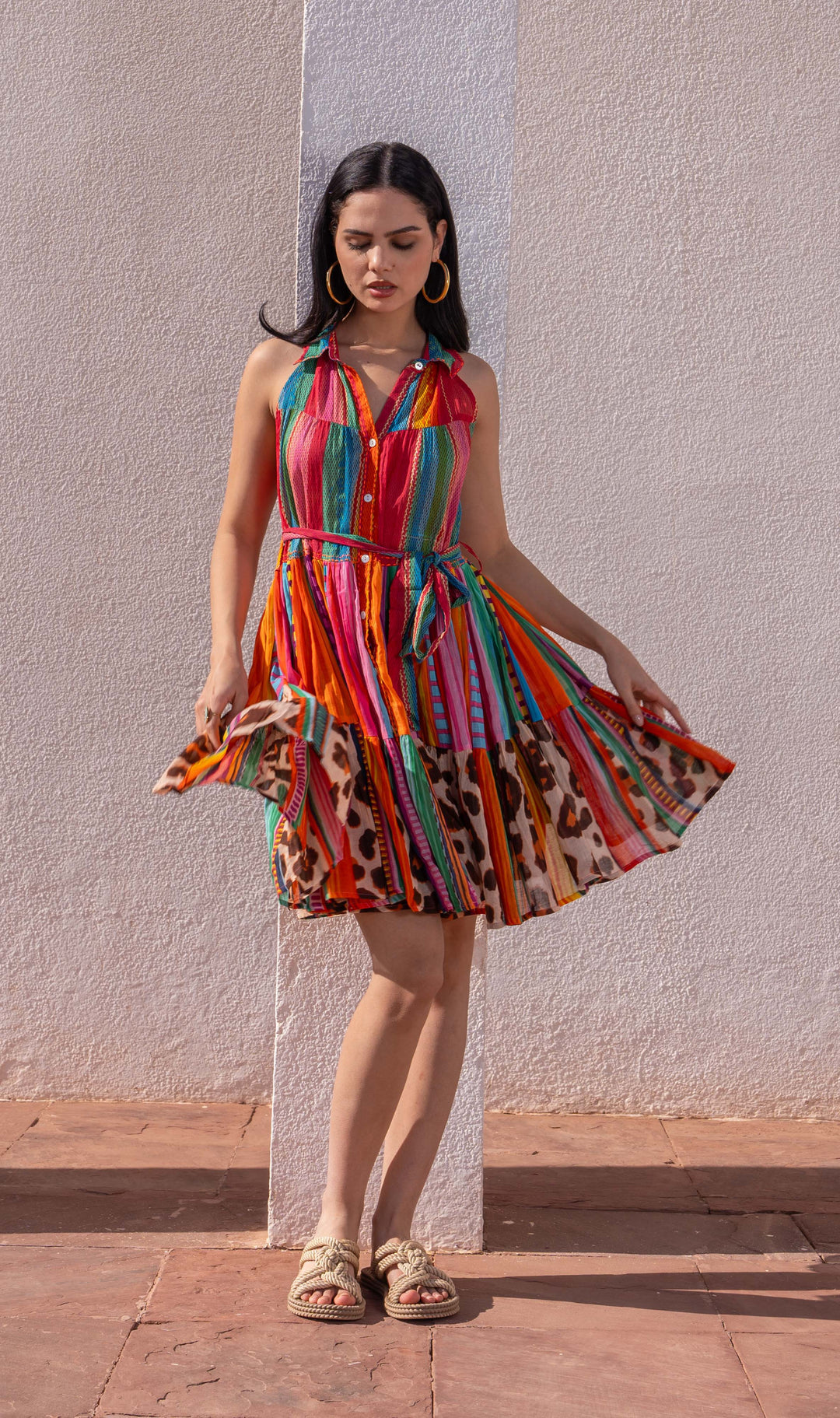 Robe Courte Sans Manches Col V Perou - Taille unique 36-44