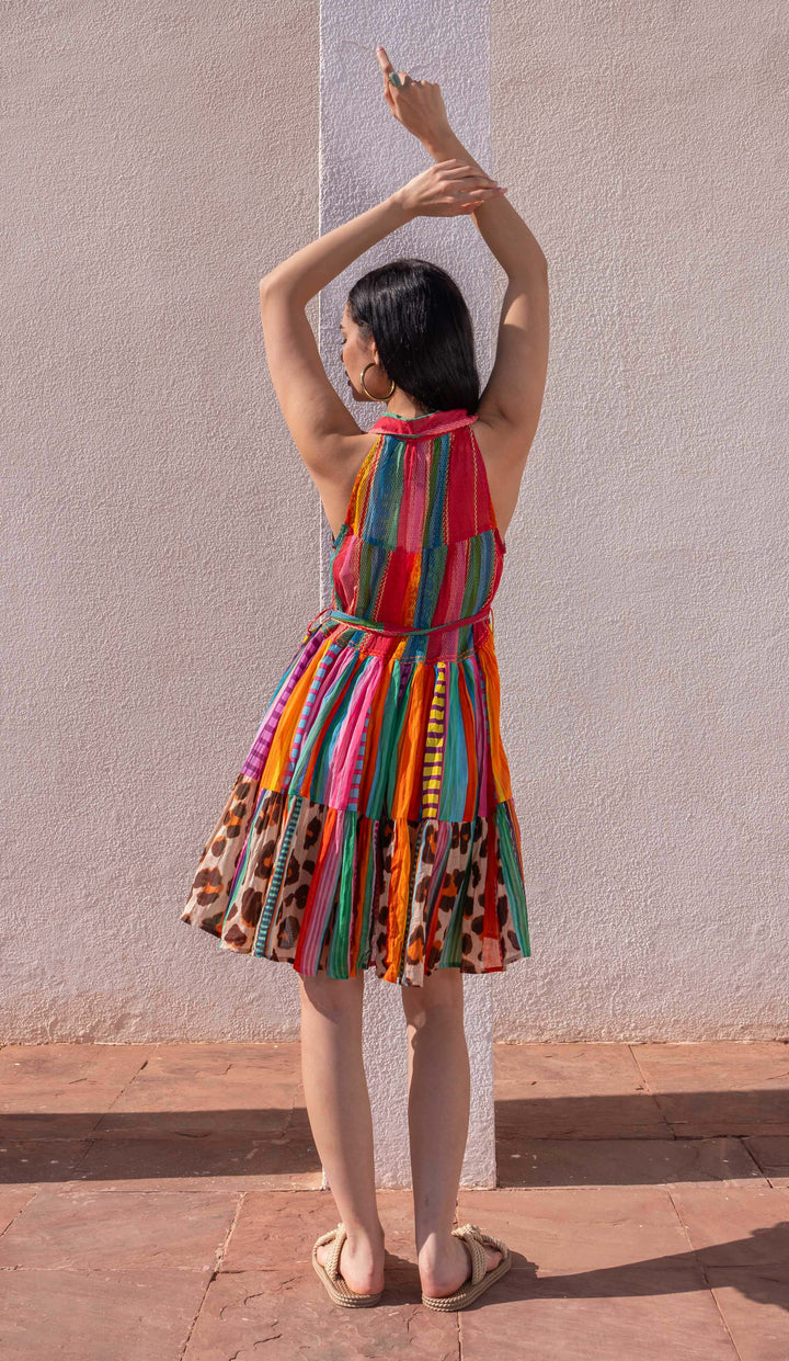 Robe Courte Sans Manches Col V Perou - Taille unique 36-44