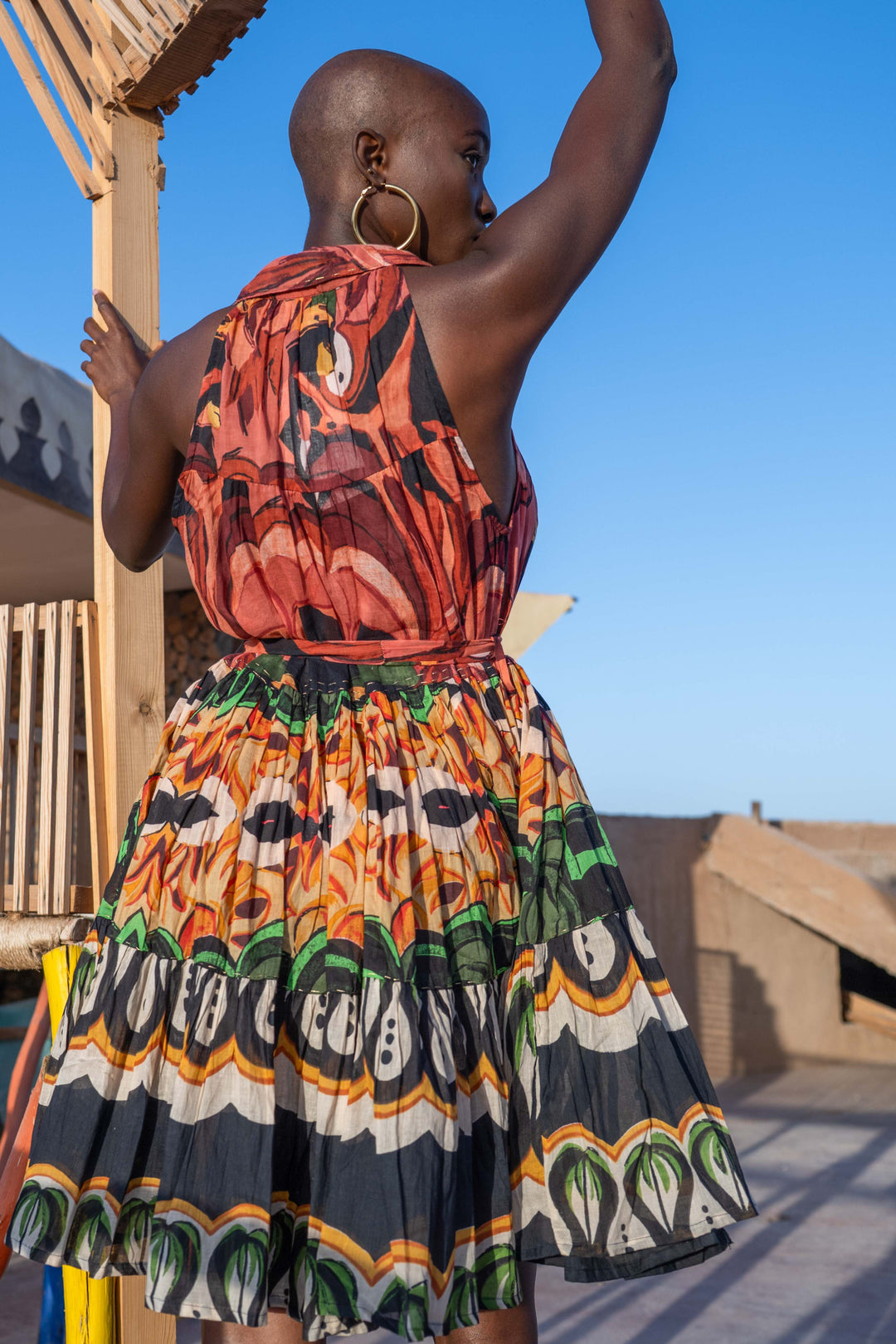 Robe Courte Sans Manches Col V Perou - Taille unique 36-44