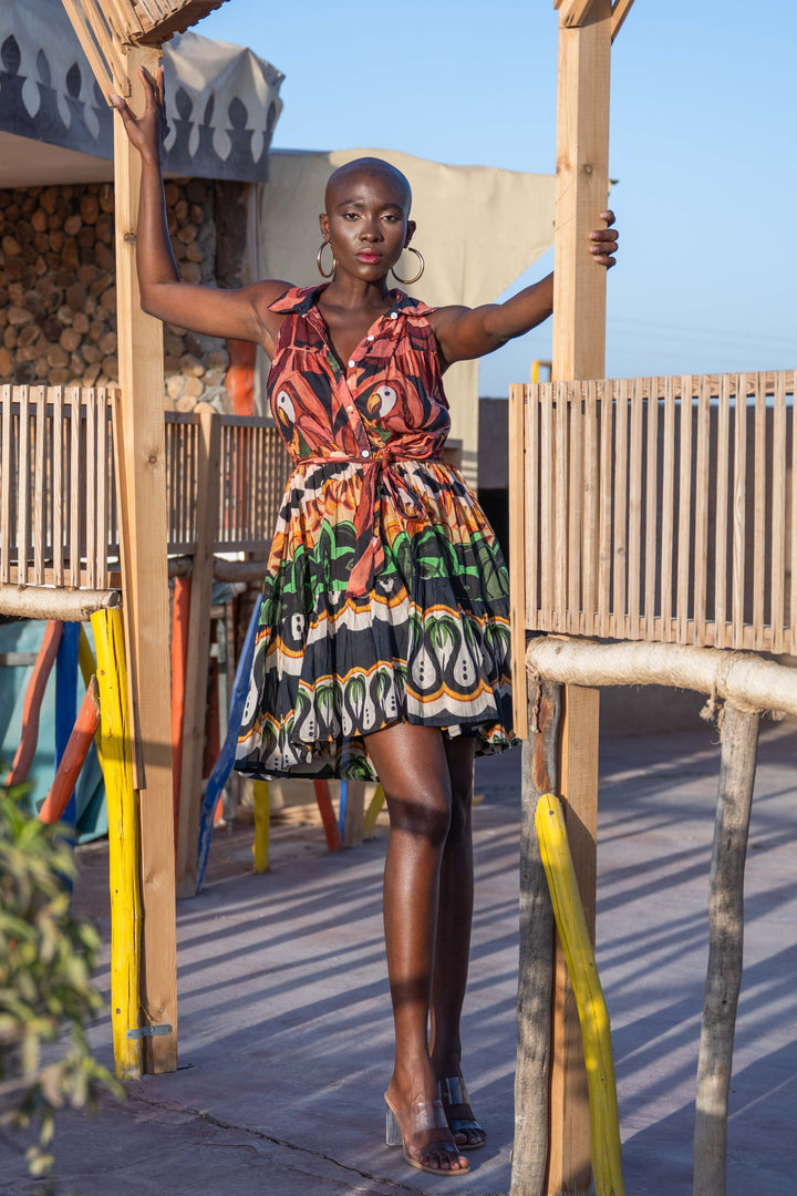 Robe Courte Sans Manches Col V Perou - Taille unique 36-44