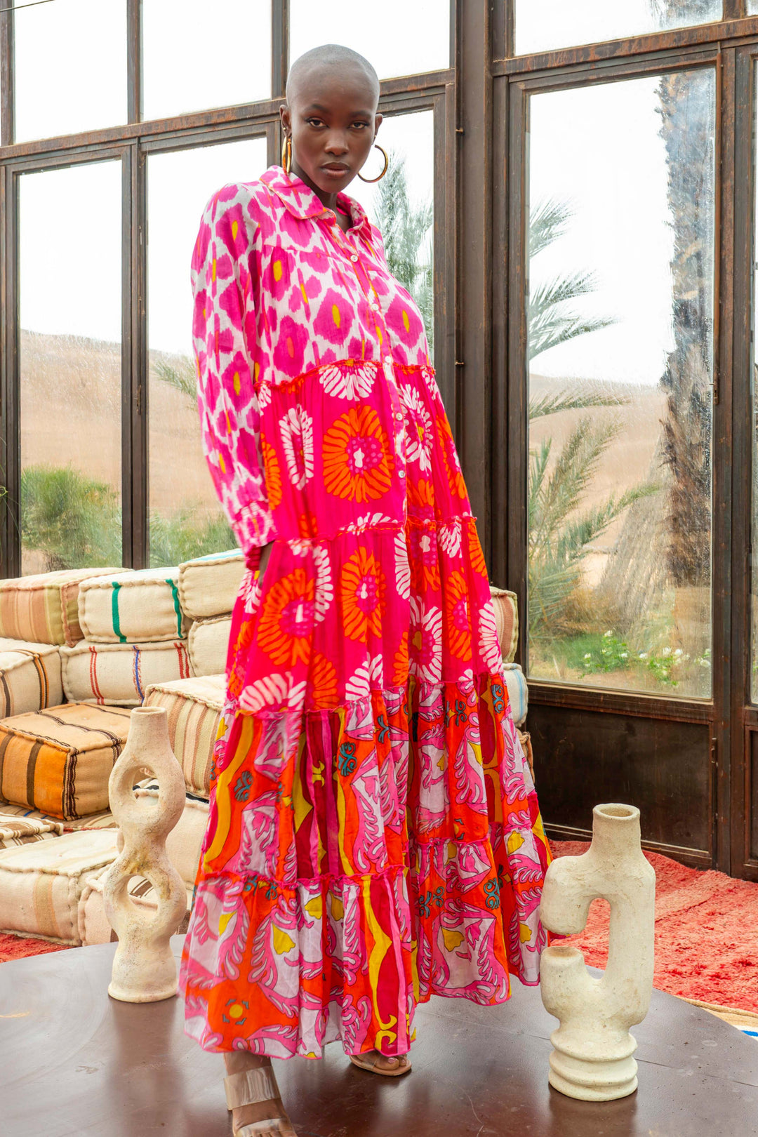 Robe Longue à Volants Kubana - Taille unique 36-48 / 01