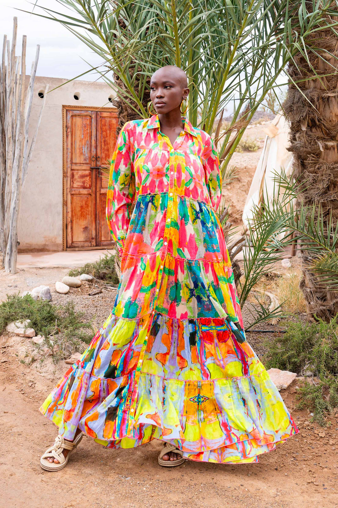 Robe Longue à Volants Kubana - Taille unique 36-48 / 02