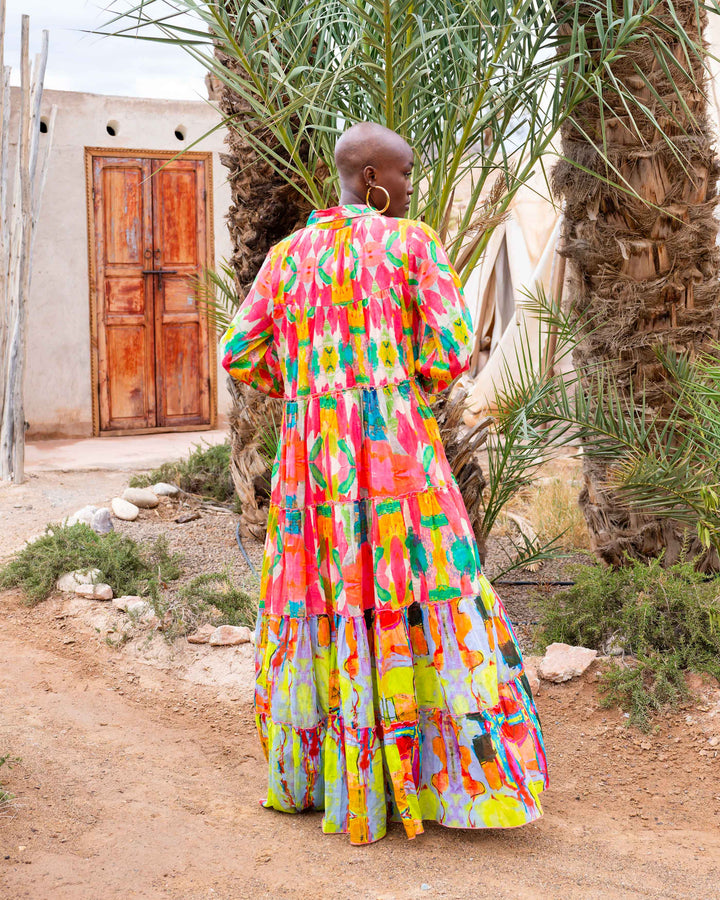 Robe Longue à Volants Kubana - Taille unique 36-48 / 02