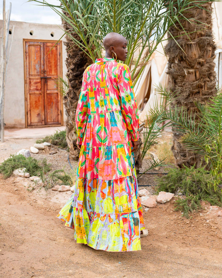 Robe Longue à Volants Kubana - Taille unique 36-48 / 02