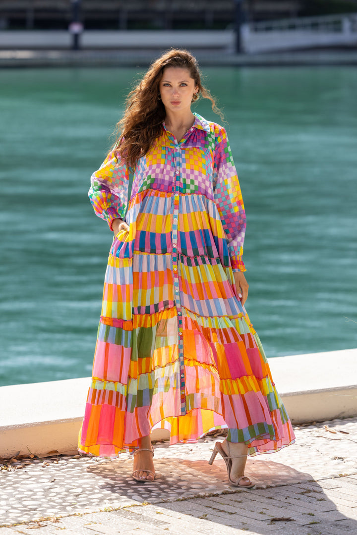 Robe Longue à Volants Kubana - Taille unique 36-48 / 03