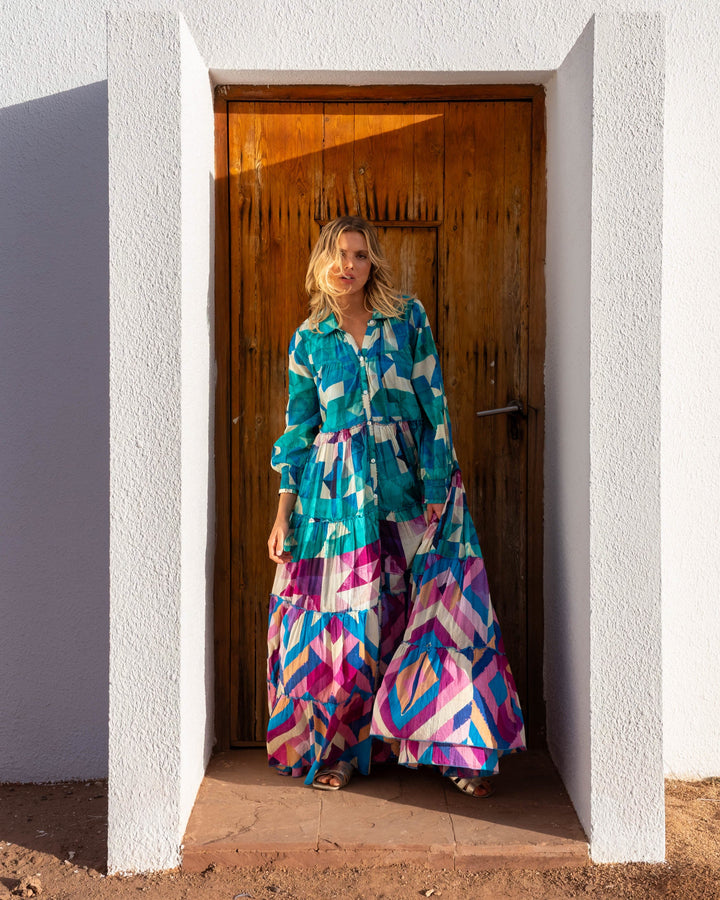 Robe Longue à Volants Kubana - Taille unique 36-48 / 04