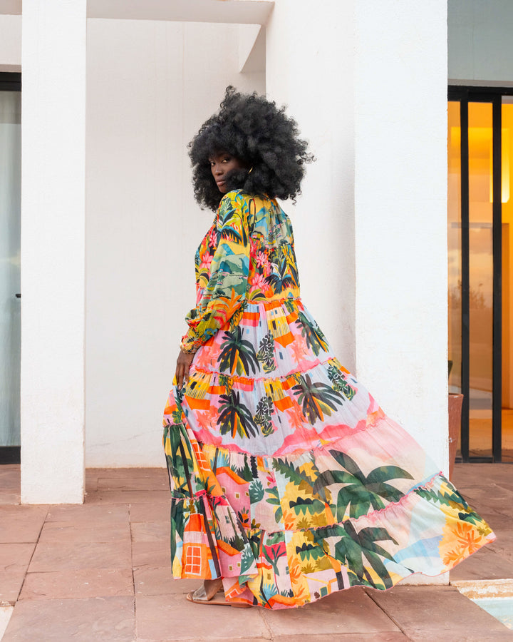 Robe Longue à Volants Kubana - Taille unique 36-48 / 05