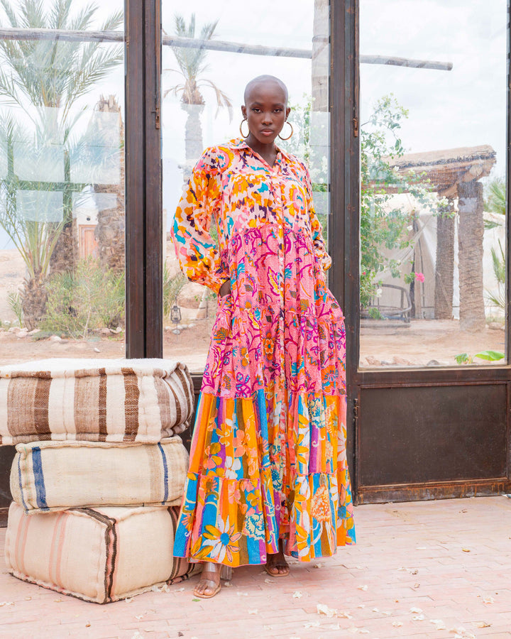 Robe Longue à Volants Kubana - Taille unique 36-48 / 06