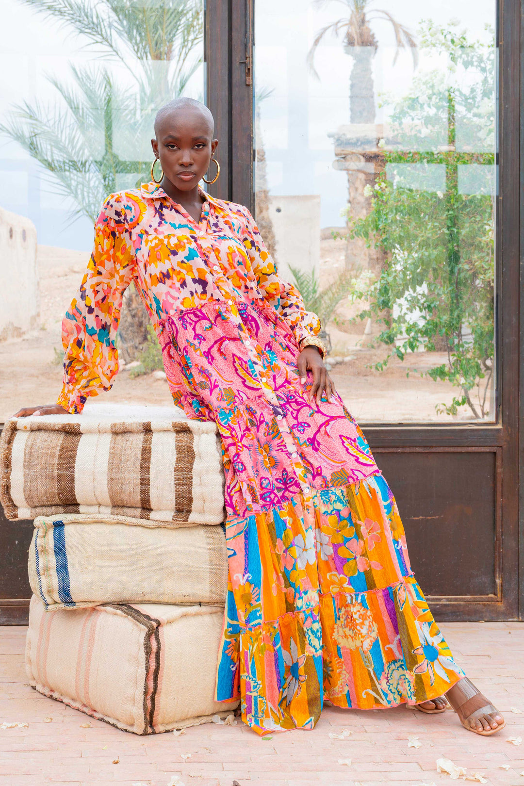 Robe Longue à Volants Kubana - Taille unique 36-48 / 06