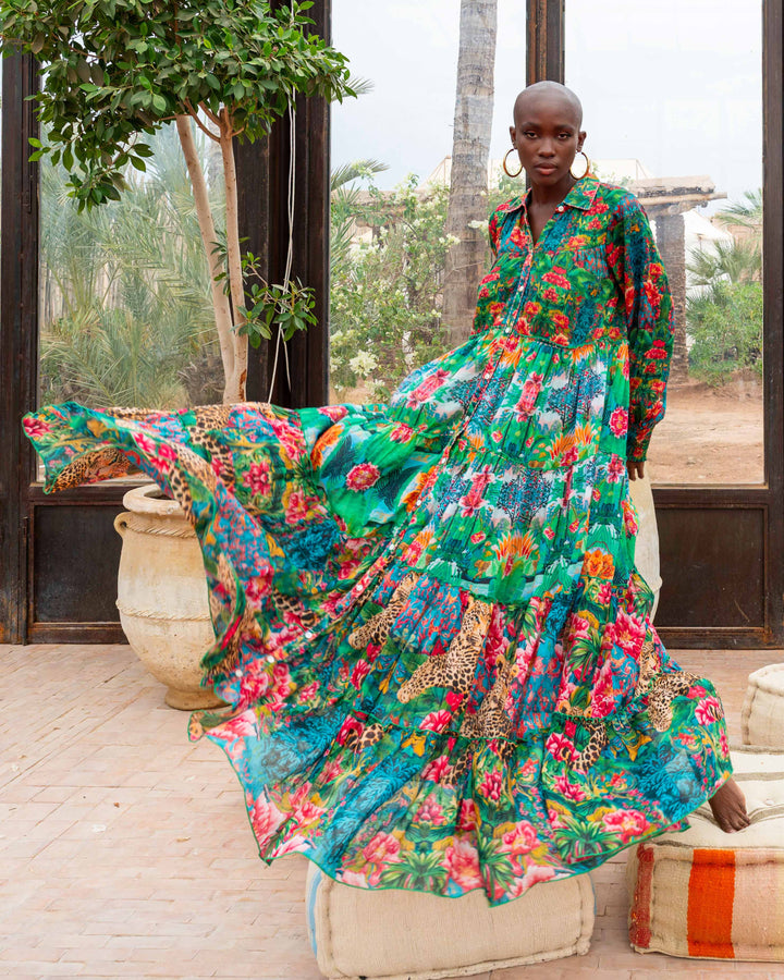 Robe Longue à Volants Kubana - Taille unique 36-48 / 07