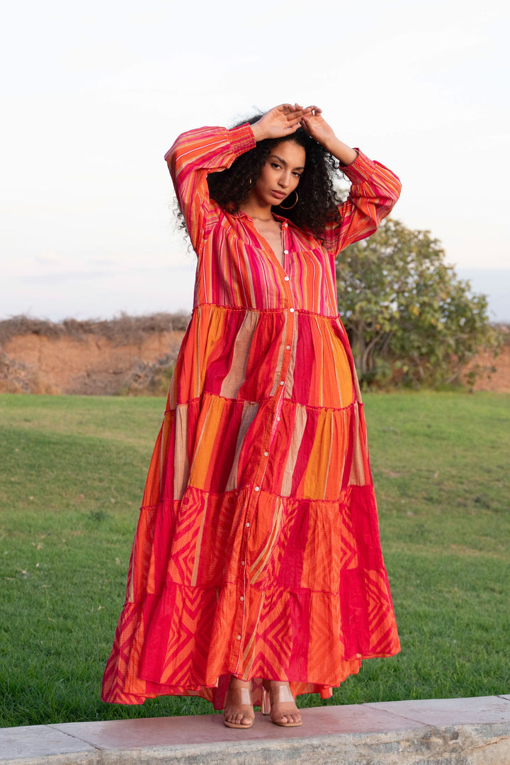 Robe Longue à Volants Kubana - Taille unique 36-48 / 08