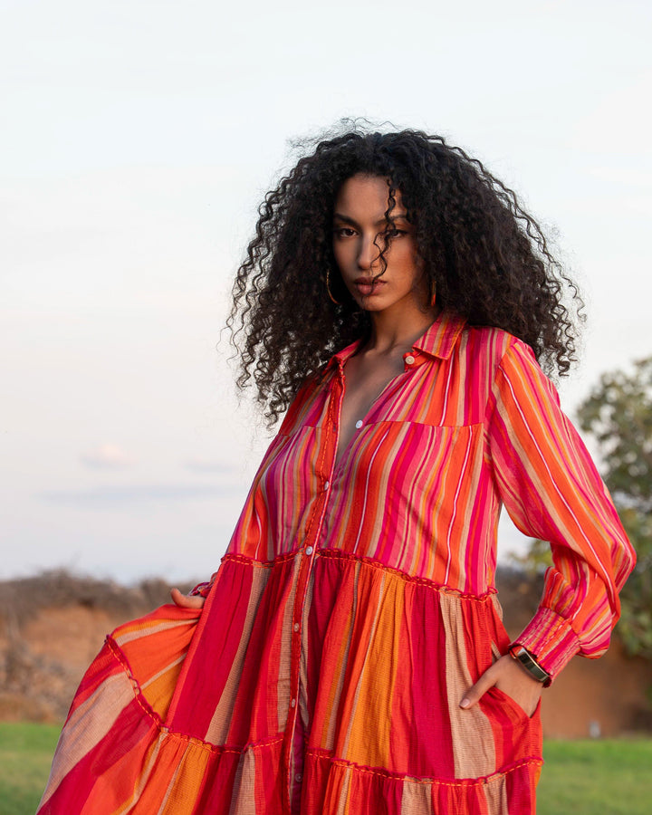 Robe Longue à Volants Kubana - Taille unique 36-48 / 08