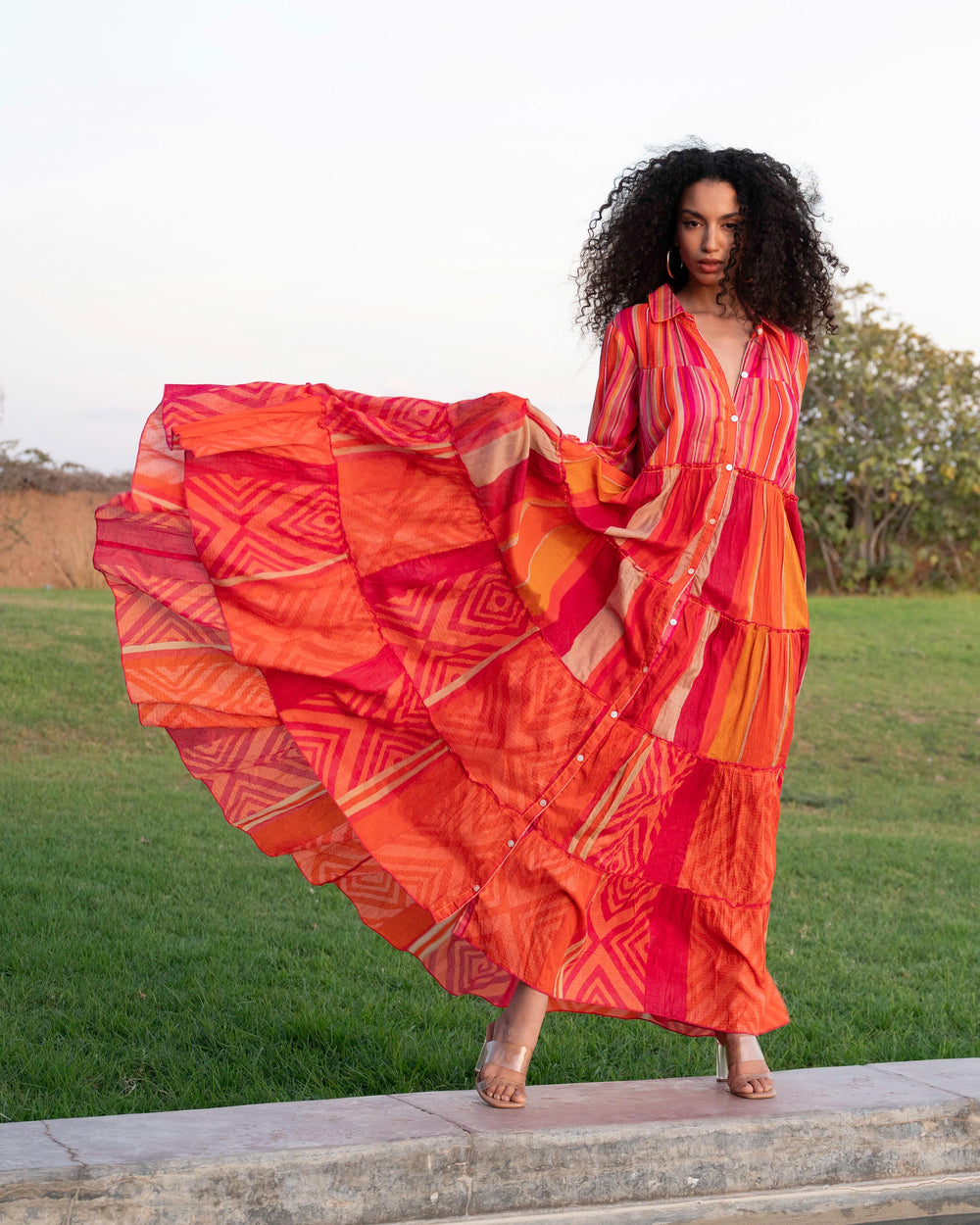 Robe Longue à Volants Kubana - Taille unique 36-48 / 08