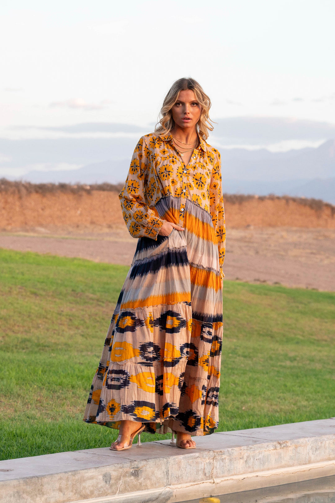 Robe Longue à Volants Kubana - Taille unique 36-48 / 09