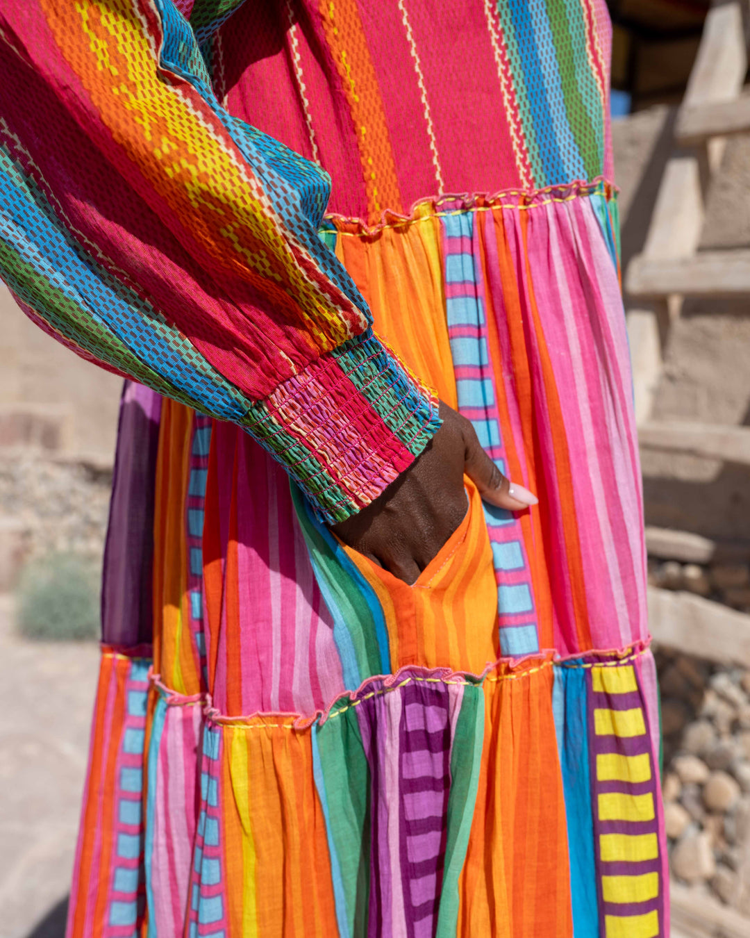 Robe Longue à Volants Kubana - Taille unique 36-48 / 10