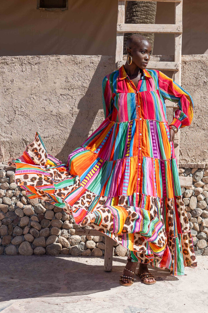 Robe Longue à Volants Kubana - Taille unique 36-48 / 10