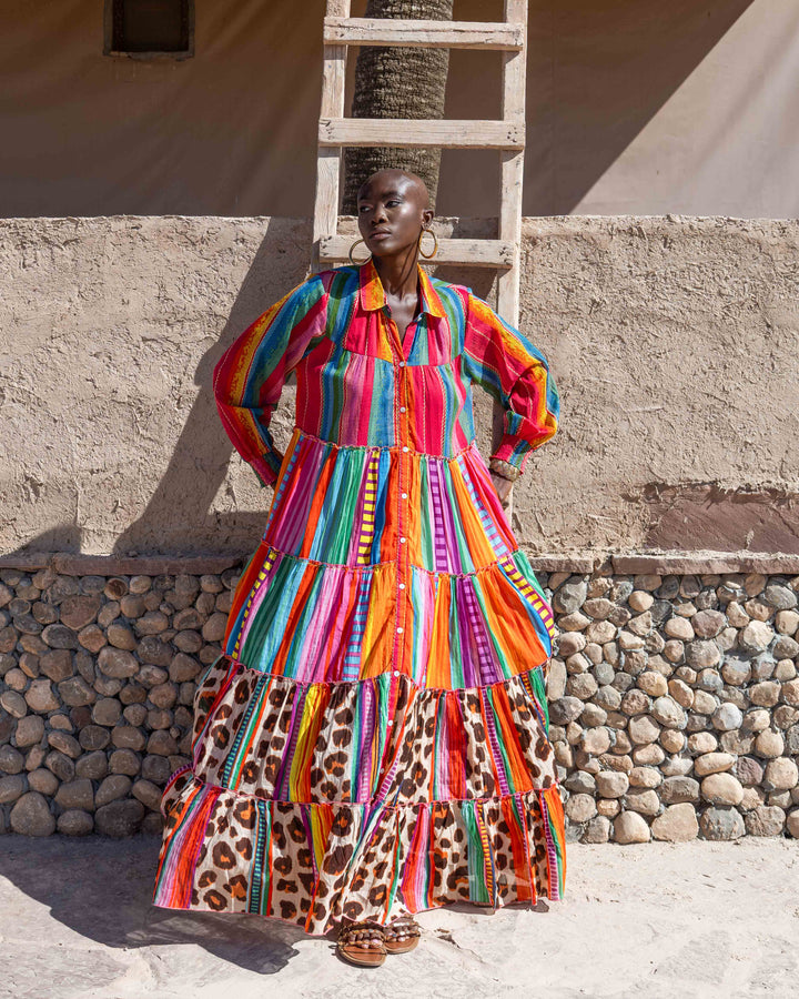 Robe Longue à Volants Kubana - Taille unique 36-48 / 10