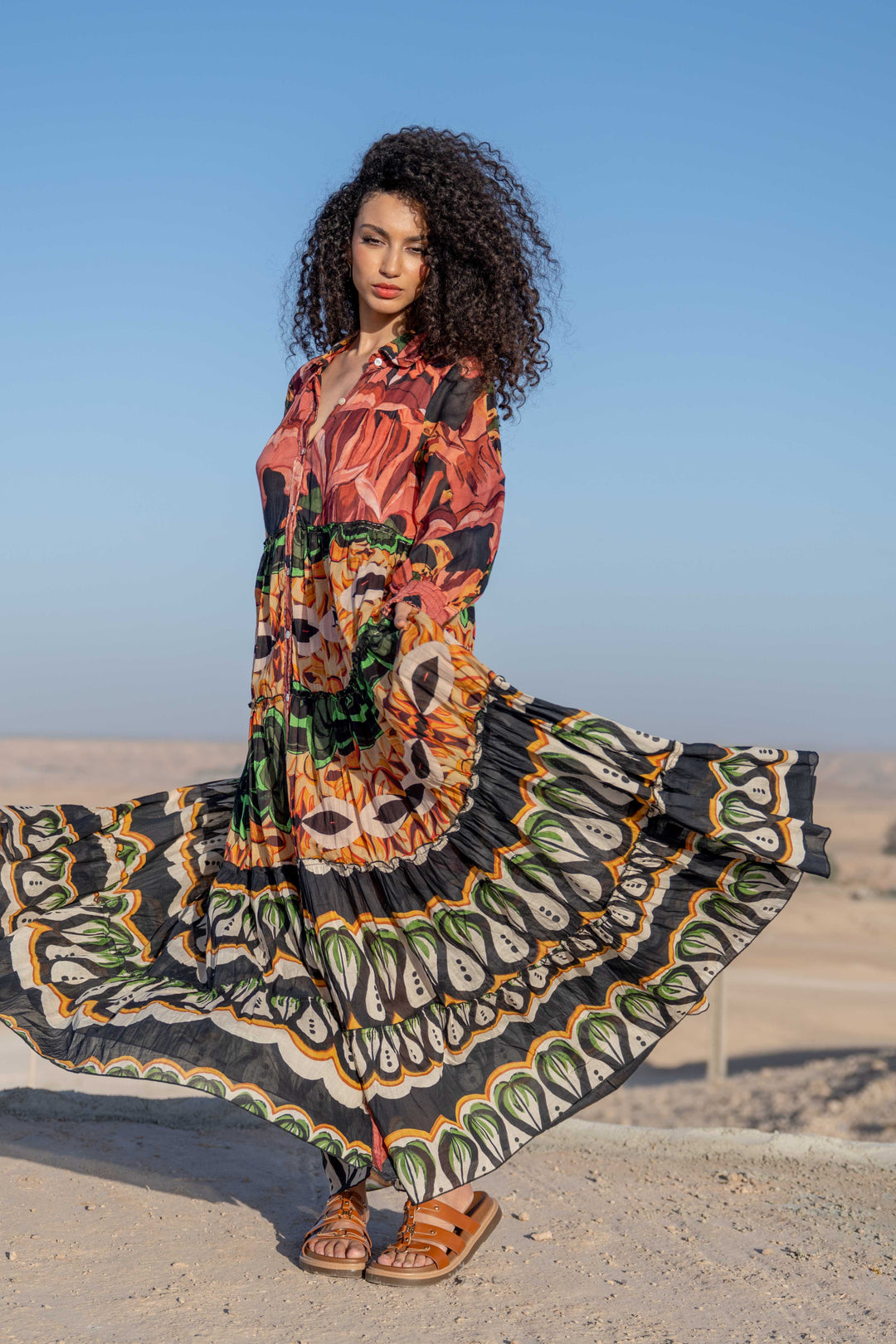 Robe Longue à Volants Kubana - Taille unique 36-48 / 11