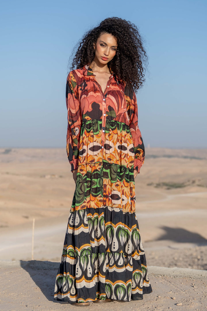 Robe Longue à Volants Kubana - Taille unique 36-48 / 11