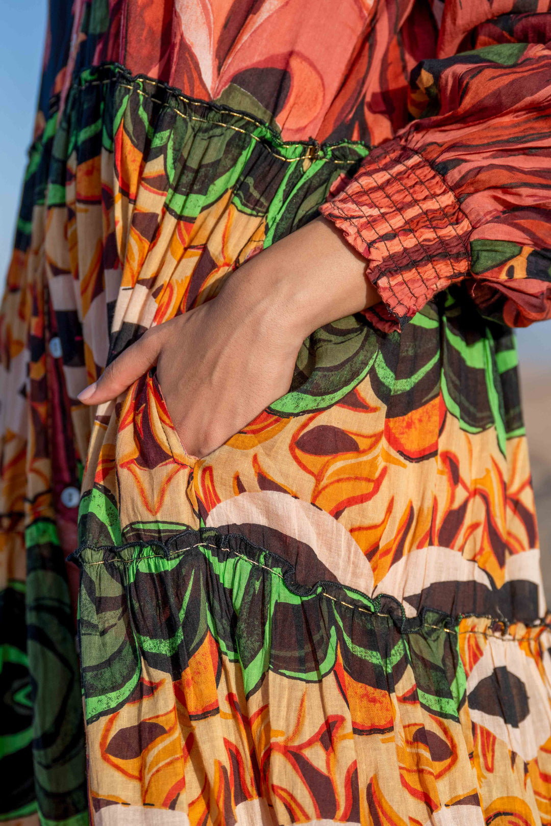 Robe Longue à Volants Kubana - Taille unique 36-48 / 11