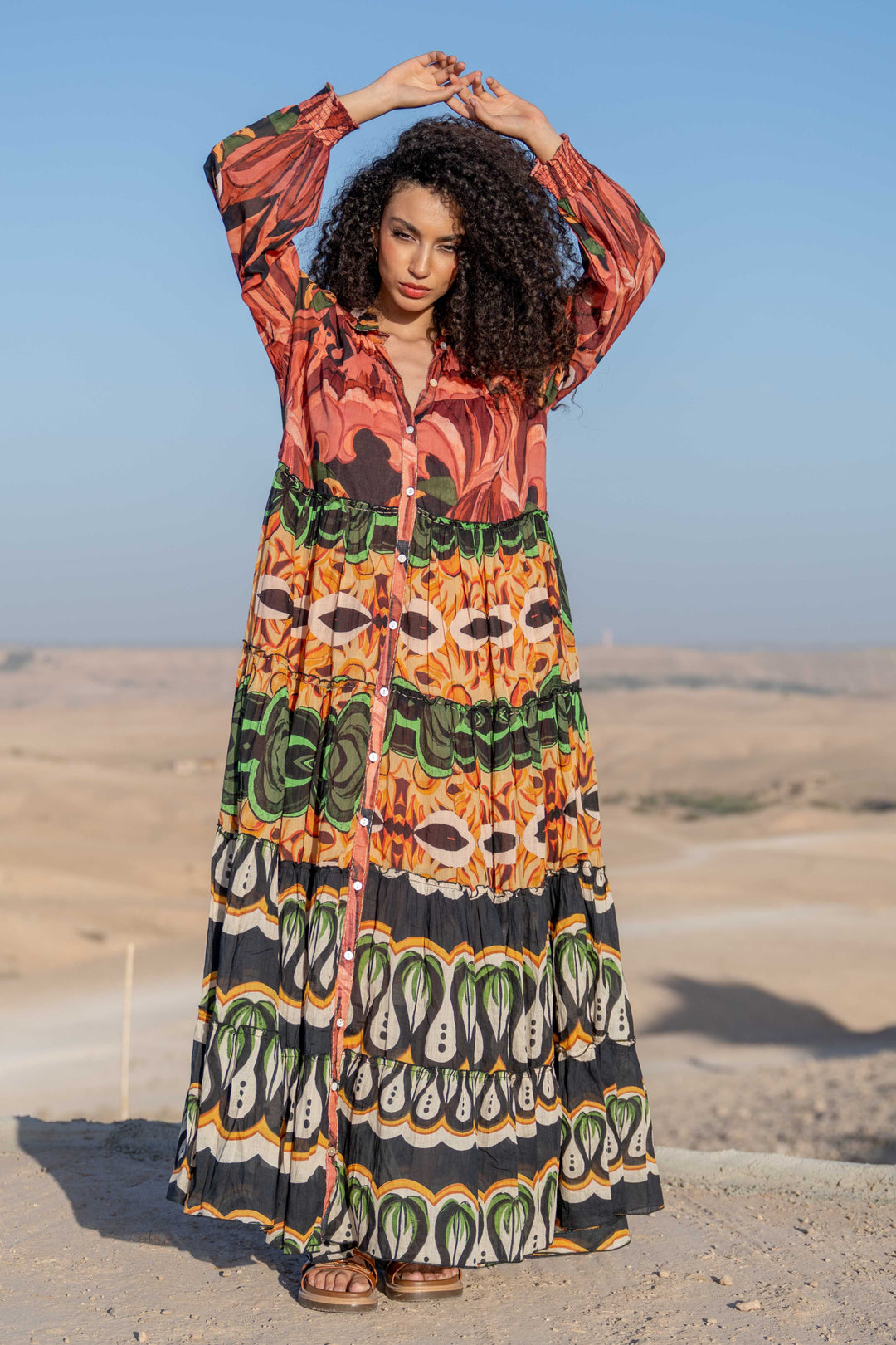 Robe Longue à Volants Kubana - Taille unique 36-48 / 11