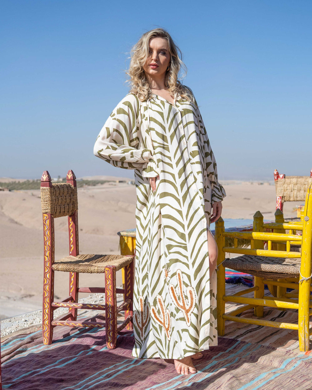 Robe Longue Ample Imprimée Polina - Taille unique: 36 au 44