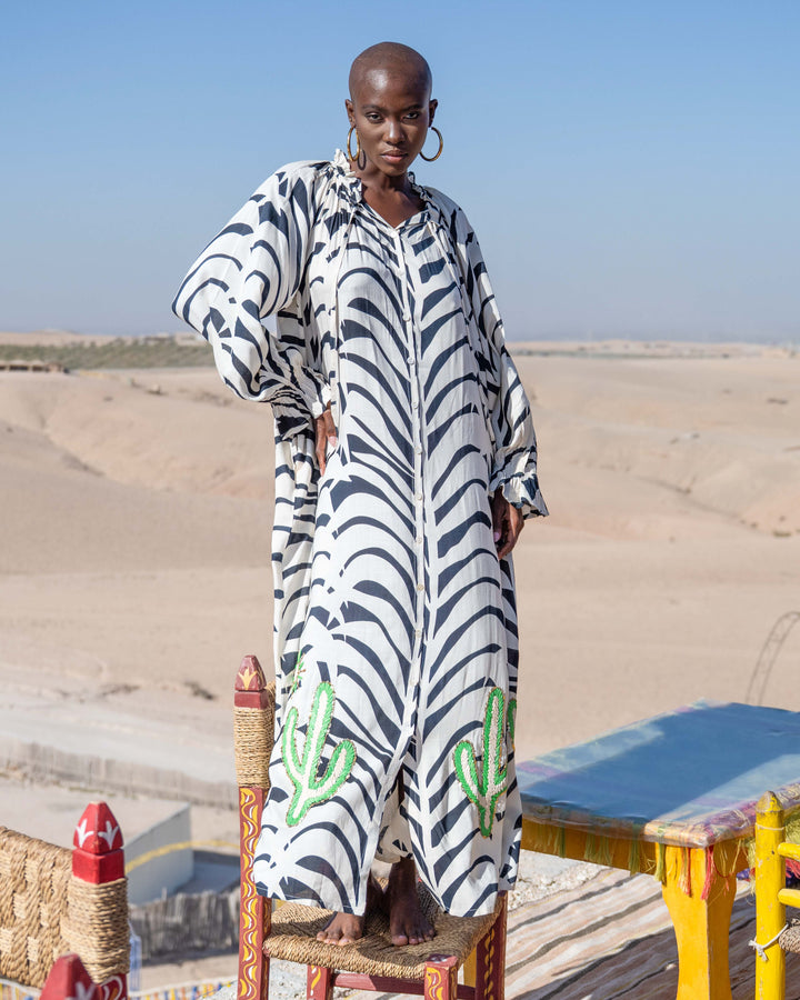 Robe Longue Ample Imprimée Polina - Taille unique: 36 au 44