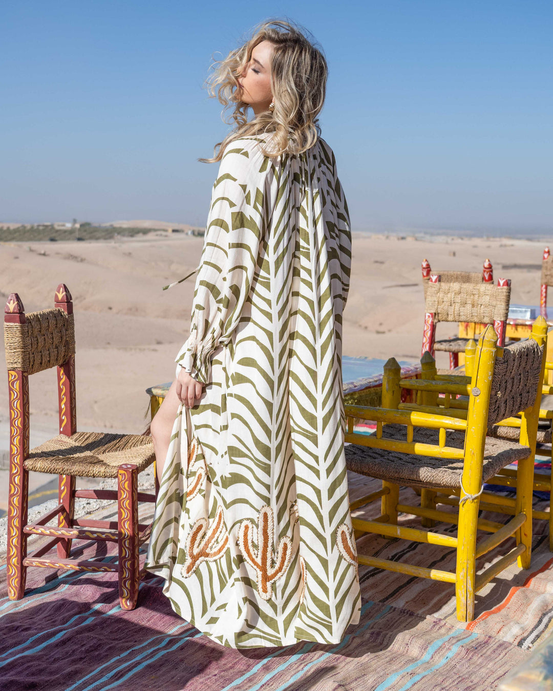 Robe Longue Ample Imprimée Polina - Taille unique: 36 au 44