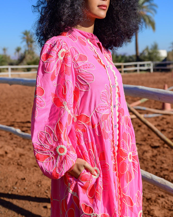 Robe Longue Brodée Brenda