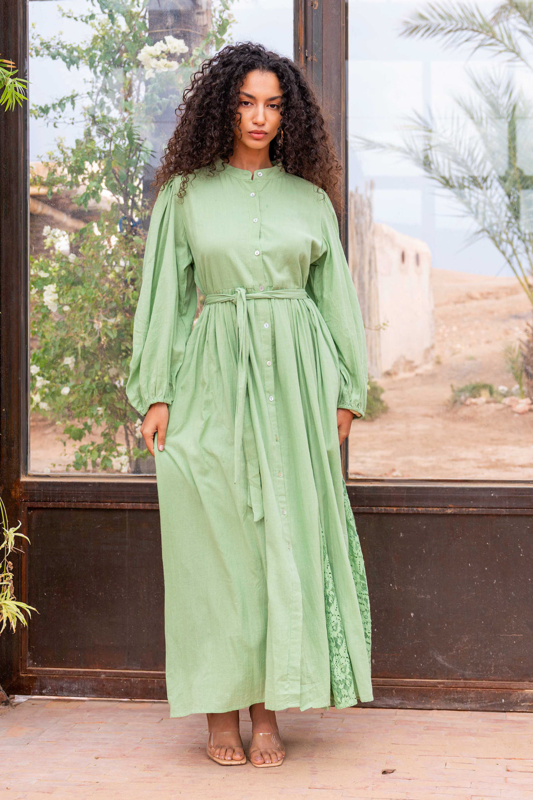 Robe Longue Ceinturée Nava - Robes