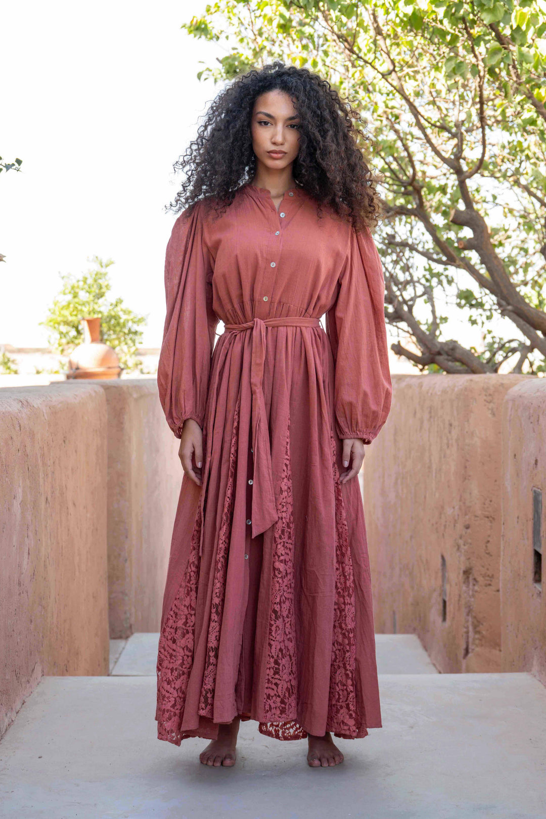 Robe Longue Ceinturée Nava - Robes