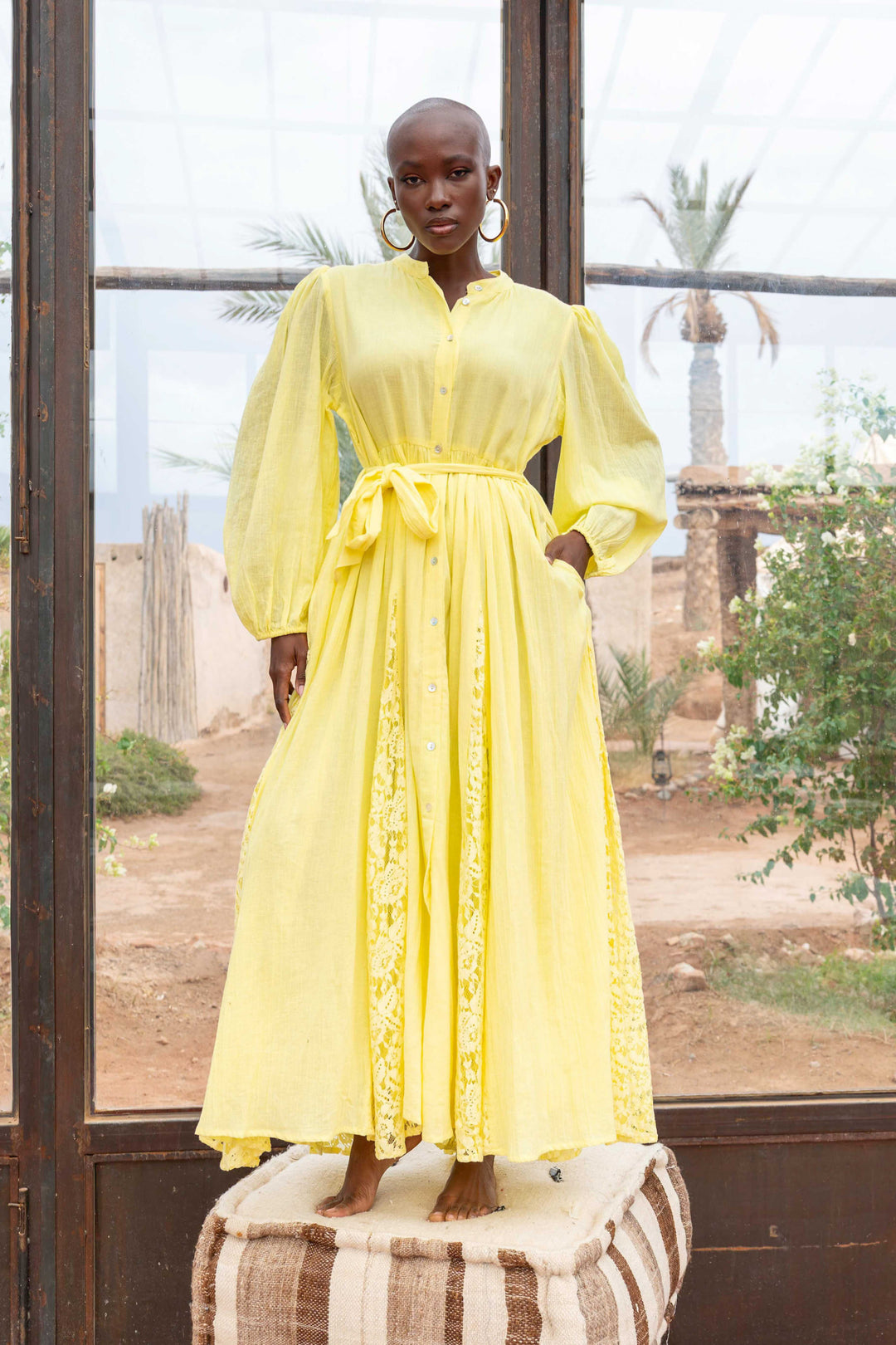 Robe Longue Ceinturée Nava - Robes