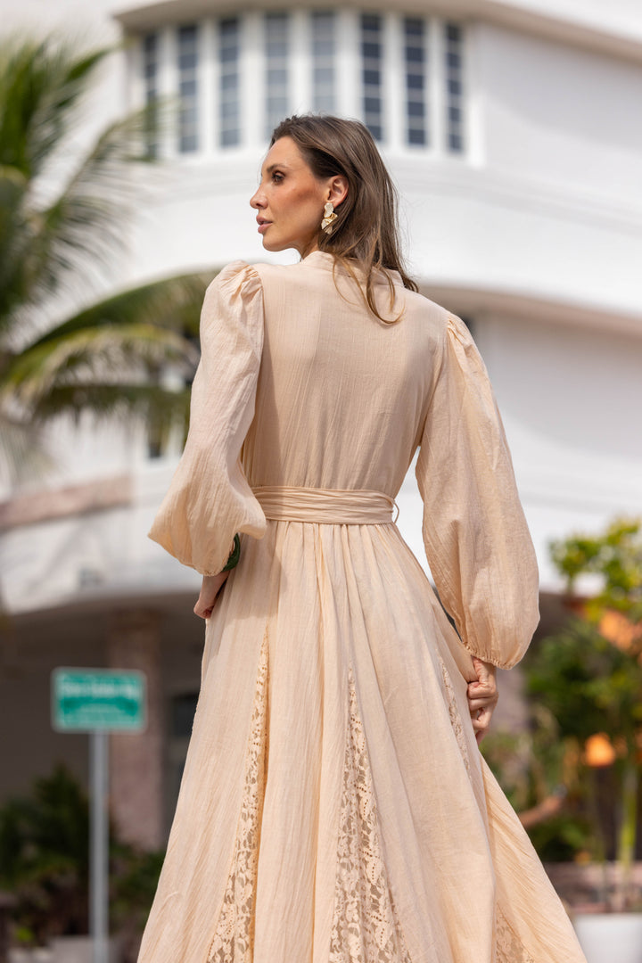 Robe Longue Ceinturée Nava - Robes