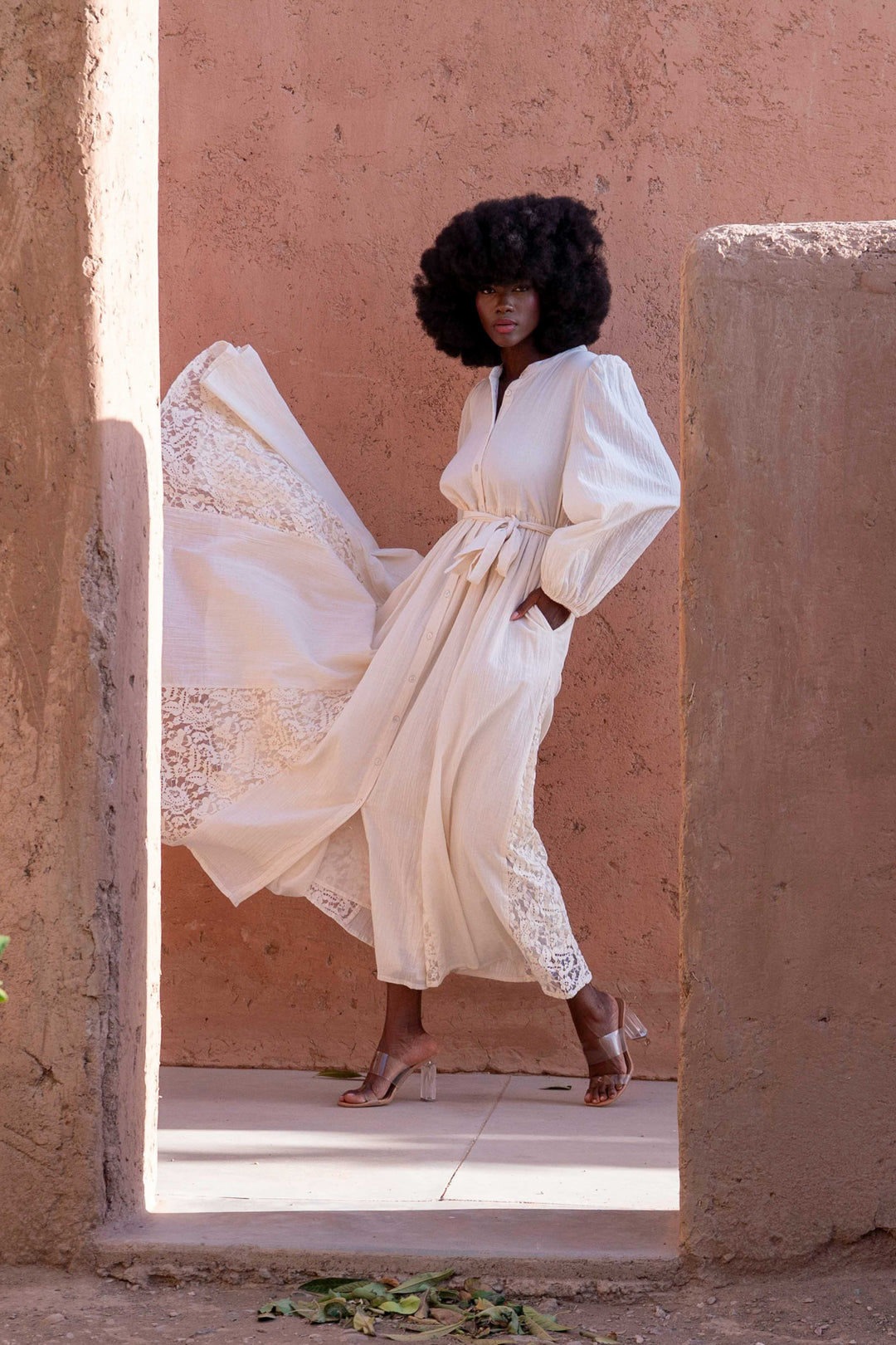 Robe Longue Ceinturée Nava - Robes