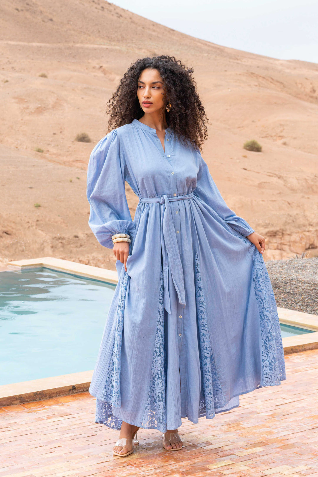 Robe Longue Ceinturée Nava - Robes