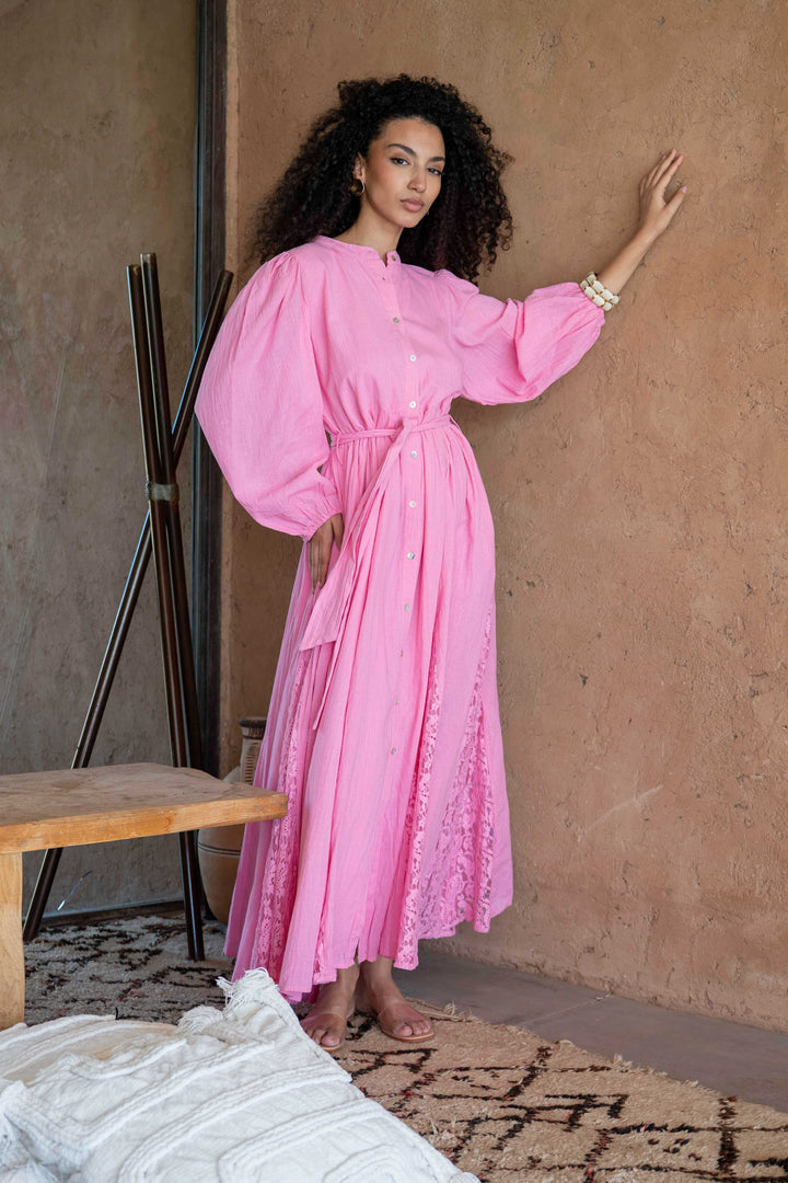 Robe Longue Ceinturée Nava - Robes