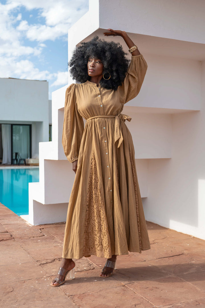 Robe Longue Ceinturée Nava - Robes